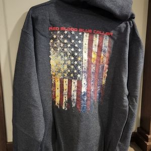 Grunt Style Men's M Medium Red Blood  Blue Collar